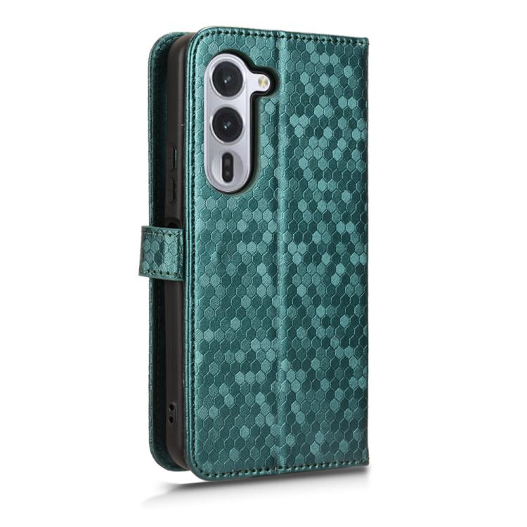 For Fujitsu Arrows Alpha F-51F Honeycomb Dot Texture Leather Phone Case