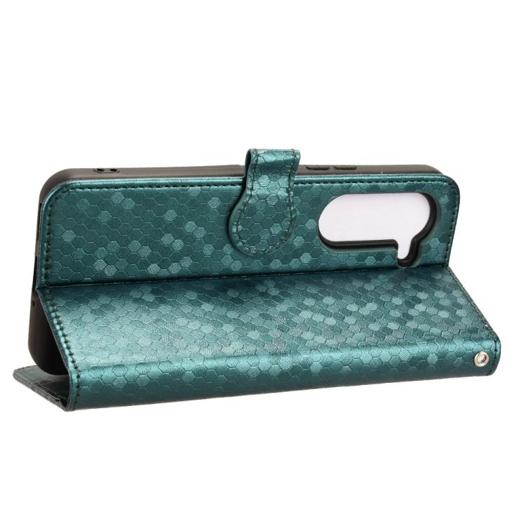 For Fujitsu Arrows Alpha F-51F Honeycomb Dot Texture Leather Phone Case