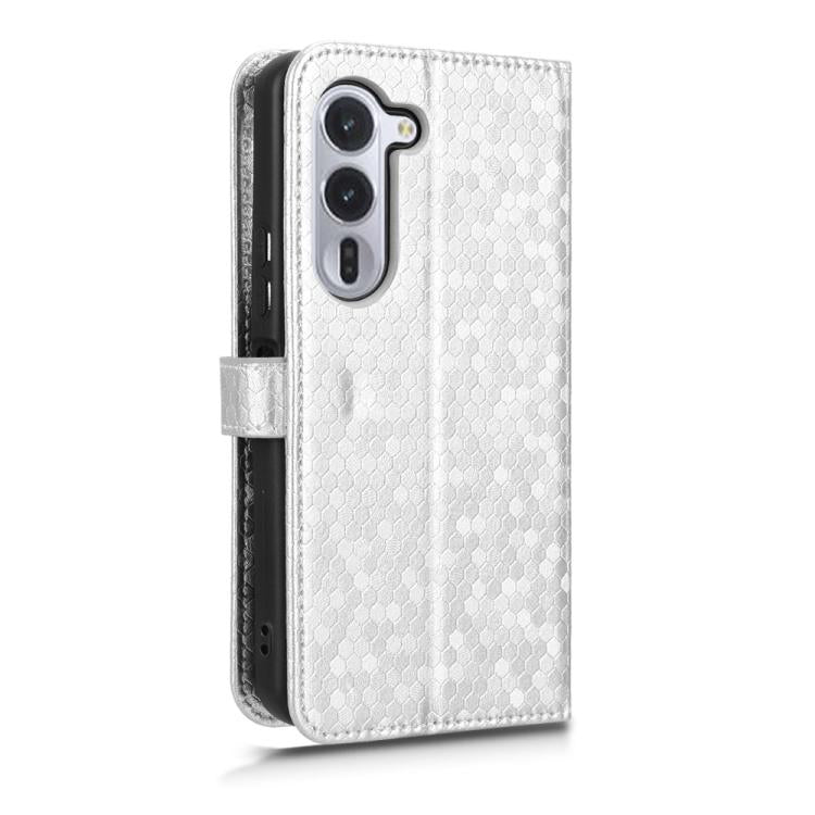 For Fujitsu Arrows Alpha F-51F Honeycomb Dot Texture Leather Phone Case