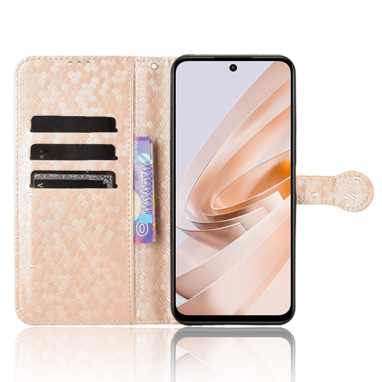 For Xiaomi Redmi 13 4G / Note 13R 5G Honeycomb Dot Texture Leather Phone Case