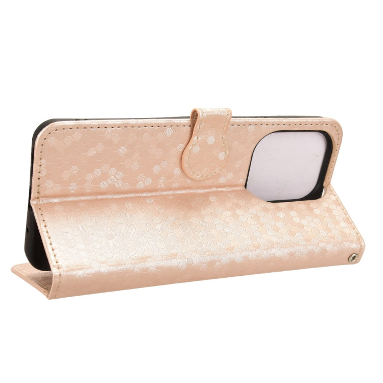 For Xiaomi Redmi 13 4G / Note 13R 5G Honeycomb Dot Texture Leather Phone Case