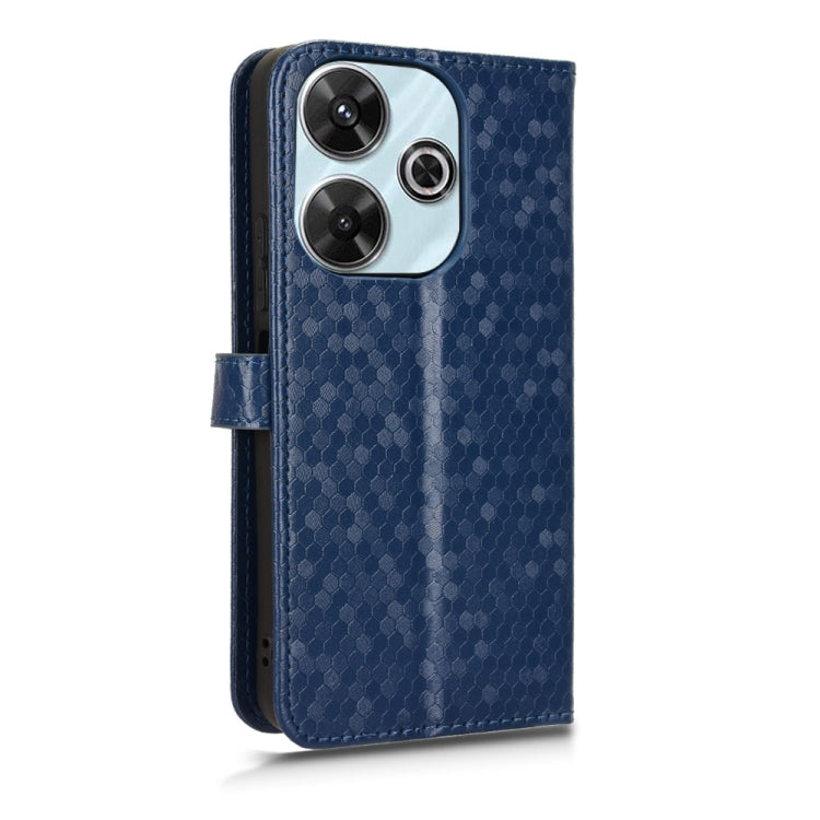 For Xiaomi Redmi 13 4G / Note 13R 5G Honeycomb Dot Texture Leather Phone Case