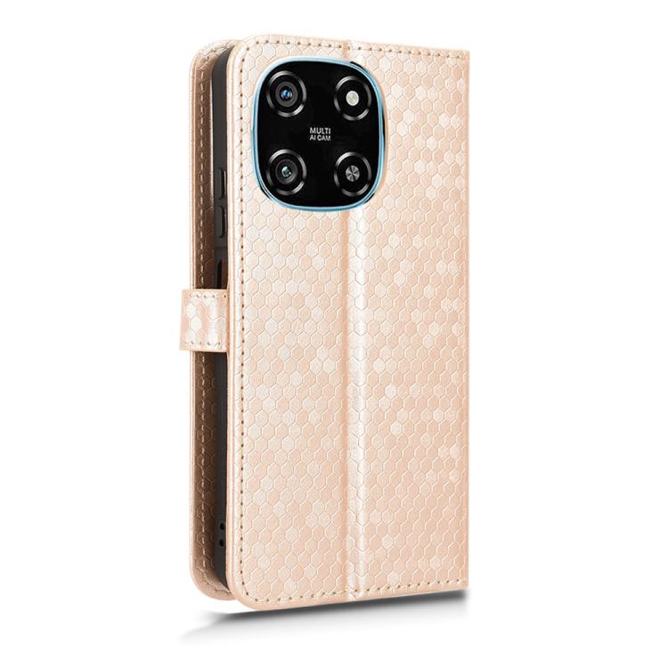 For Blackview COLOR 6 Honeycomb Dot Texture Leather Phone Case