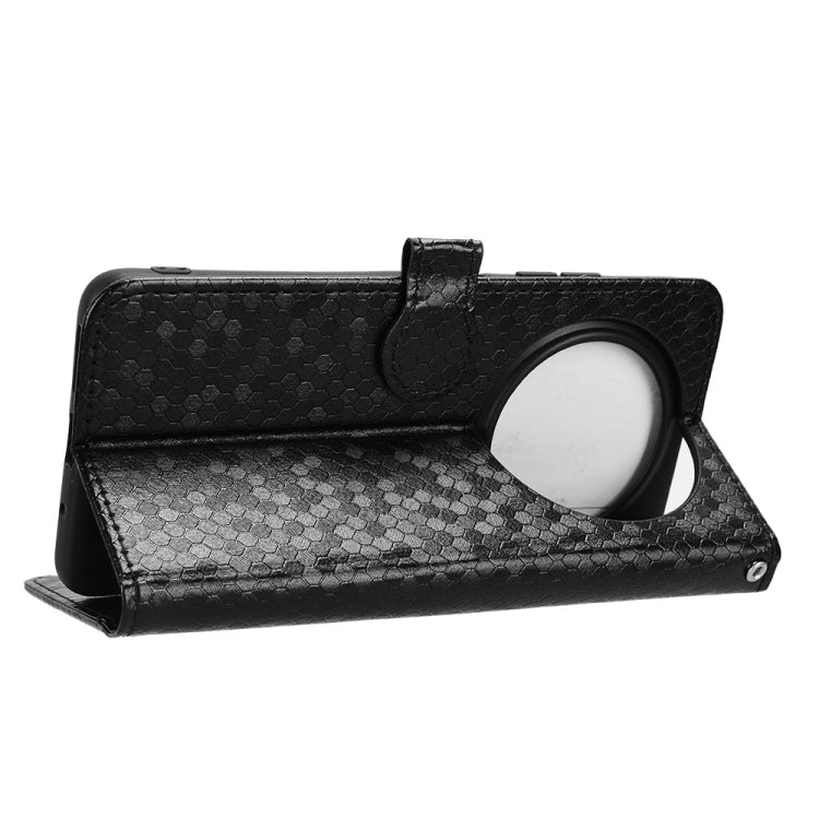 For Oukitel C37 Honeycomb Dot Texture Leather Phone Case