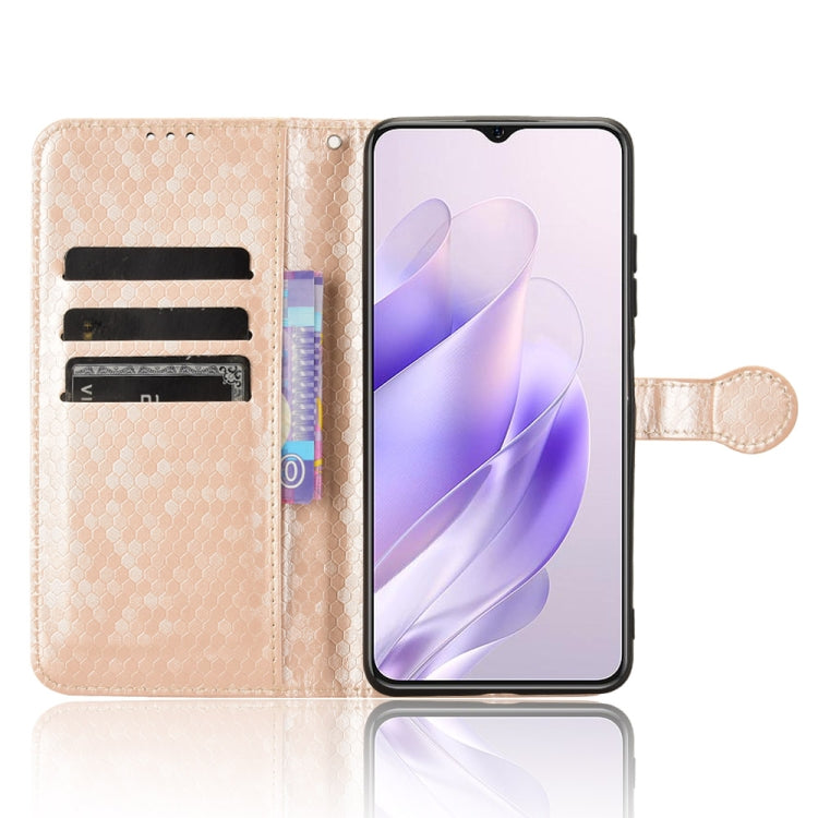 For Oukitel C37 Honeycomb Dot Texture Leather Phone Case