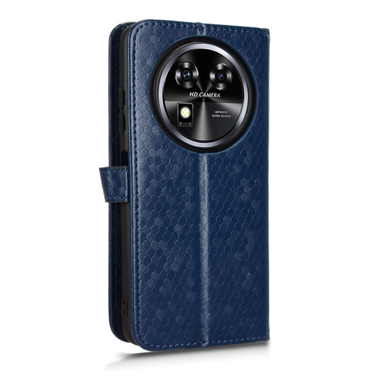 For Oukitel C37 Honeycomb Dot Texture Leather Phone Case