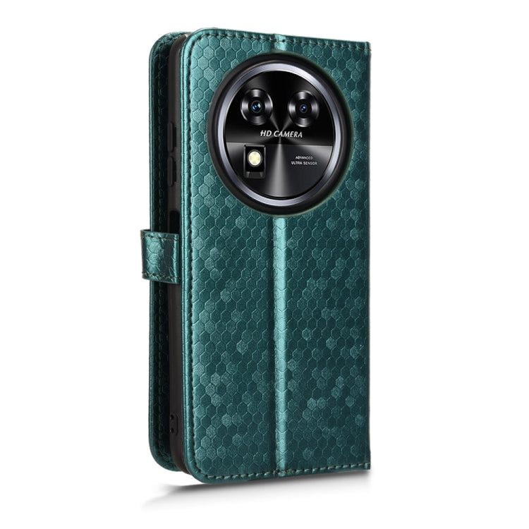 For Oukitel C37 Honeycomb Dot Texture Leather Phone Case