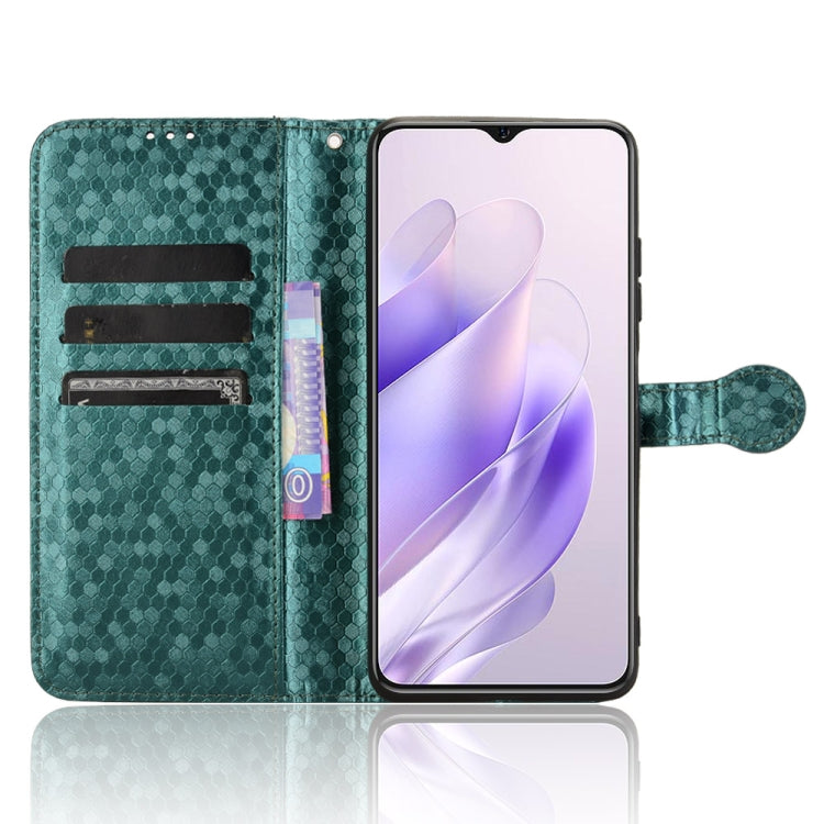 For Oukitel C37 Honeycomb Dot Texture Leather Phone Case