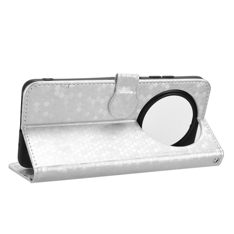 For Oukitel C37 Honeycomb Dot Texture Leather Phone Case