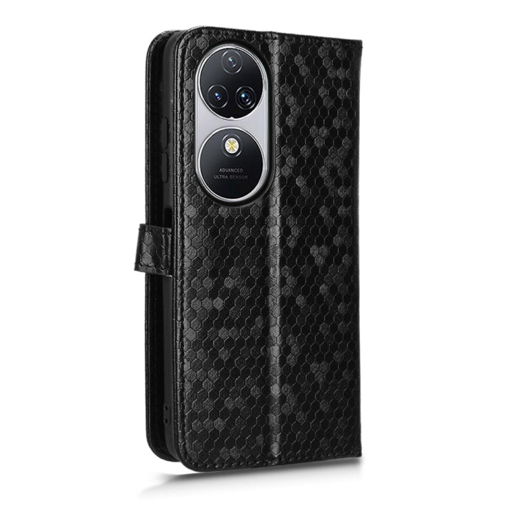 For Oukitel C38 Honeycomb Dot Texture Leather Phone Case