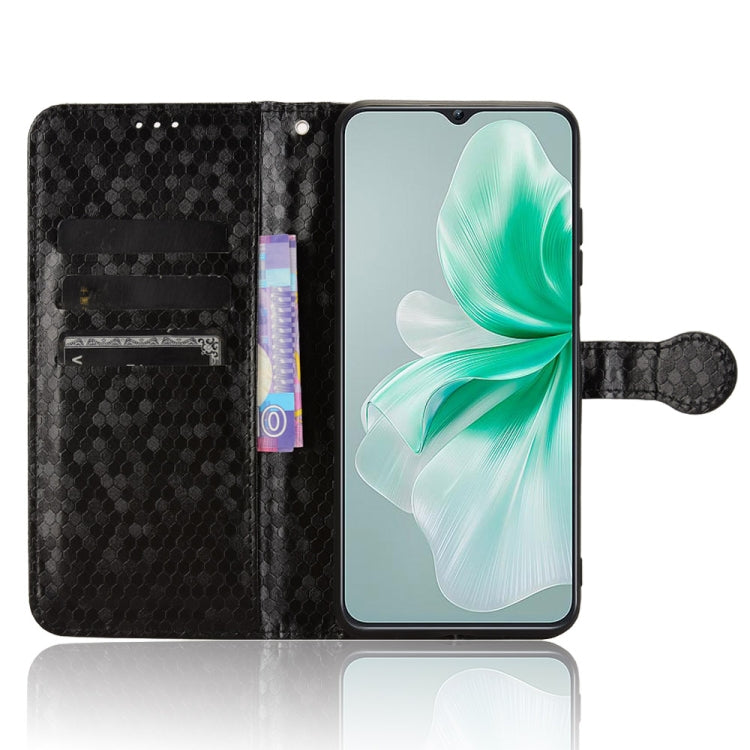 For Oukitel C38 Honeycomb Dot Texture Leather Phone Case
