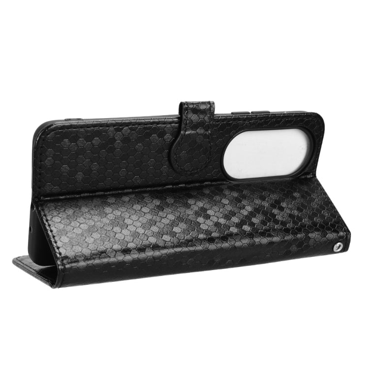 For Oukitel C38 Honeycomb Dot Texture Leather Phone Case