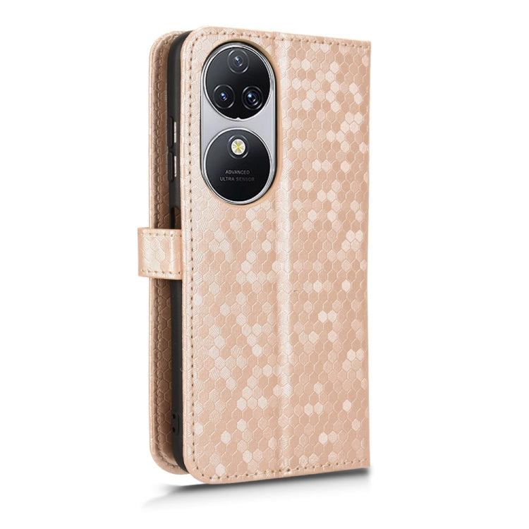 For Oukitel C38 Honeycomb Dot Texture Leather Phone Case