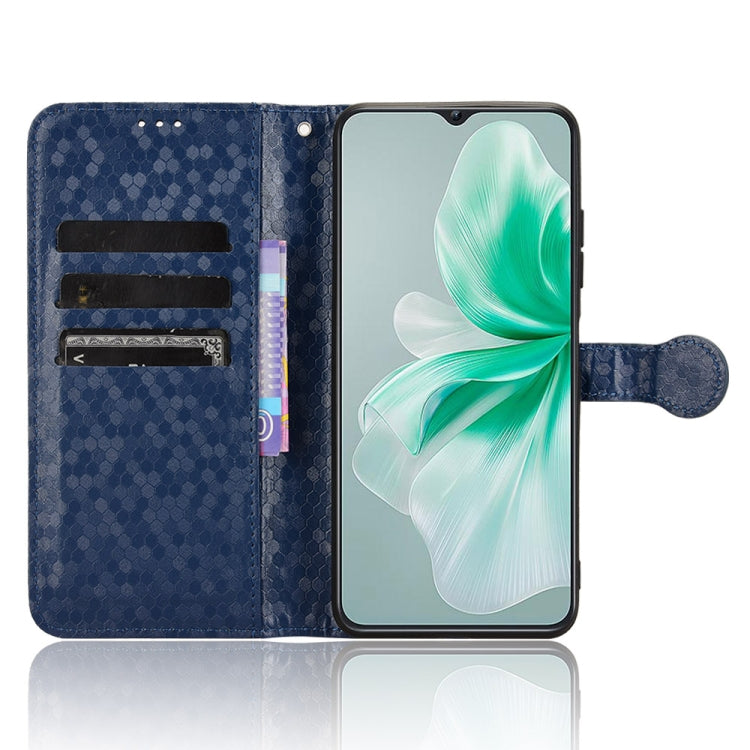 For Oukitel C38 Honeycomb Dot Texture Leather Phone Case