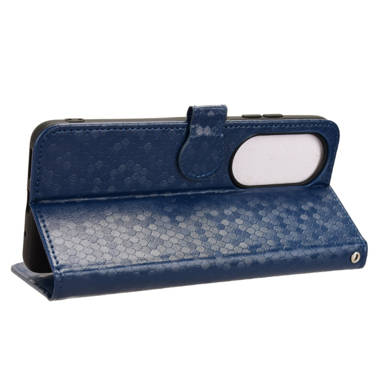 For Oukitel C38 Honeycomb Dot Texture Leather Phone Case