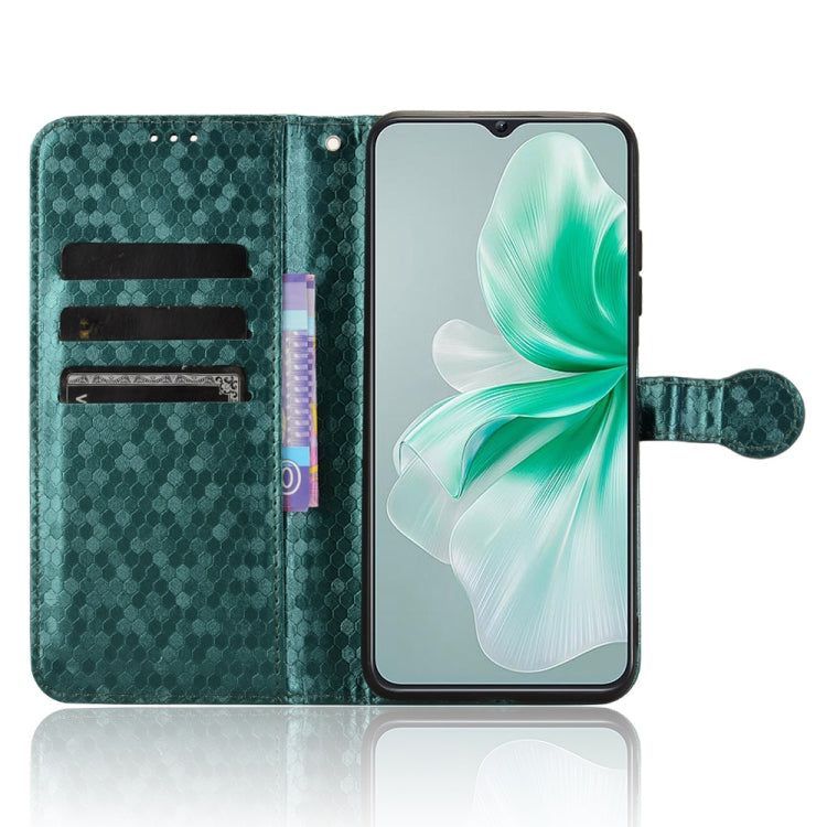 For Oukitel C38 Honeycomb Dot Texture Leather Phone Case