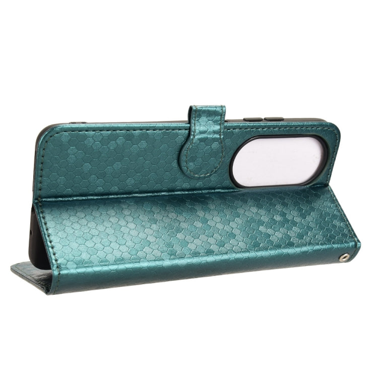 For Oukitel C38 Honeycomb Dot Texture Leather Phone Case