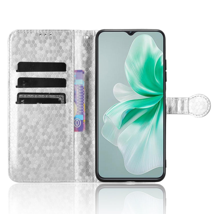 For Oukitel C38 Honeycomb Dot Texture Leather Phone Case