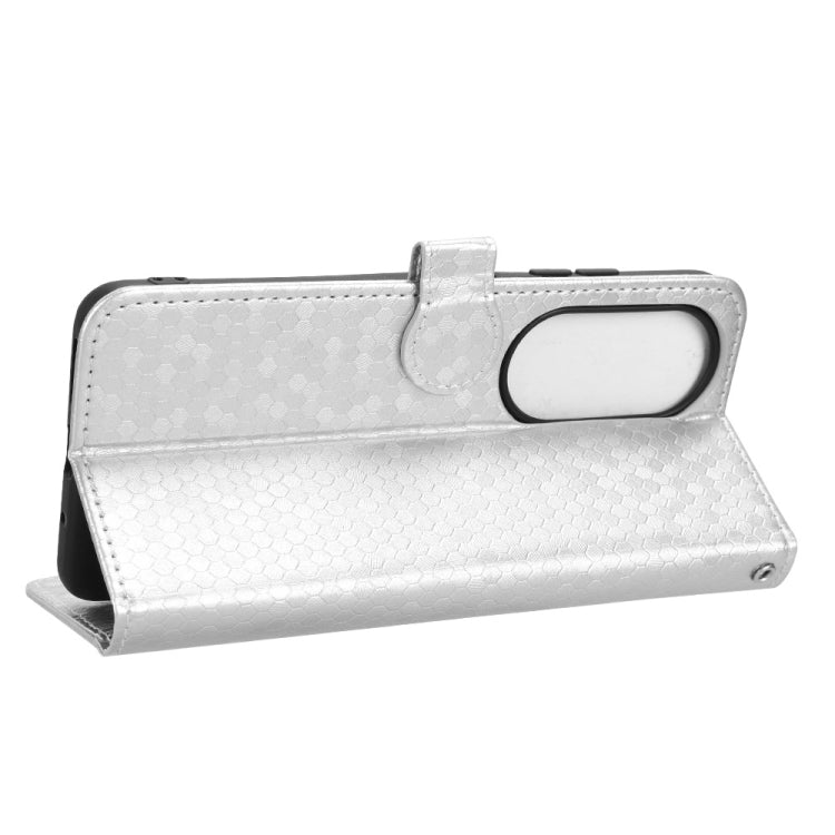 For Oukitel C38 Honeycomb Dot Texture Leather Phone Case