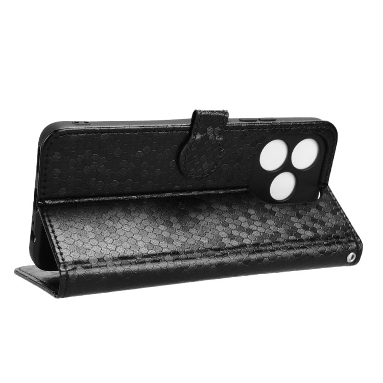 For Oukitel C51 Honeycomb Dot Texture Leather Phone Case