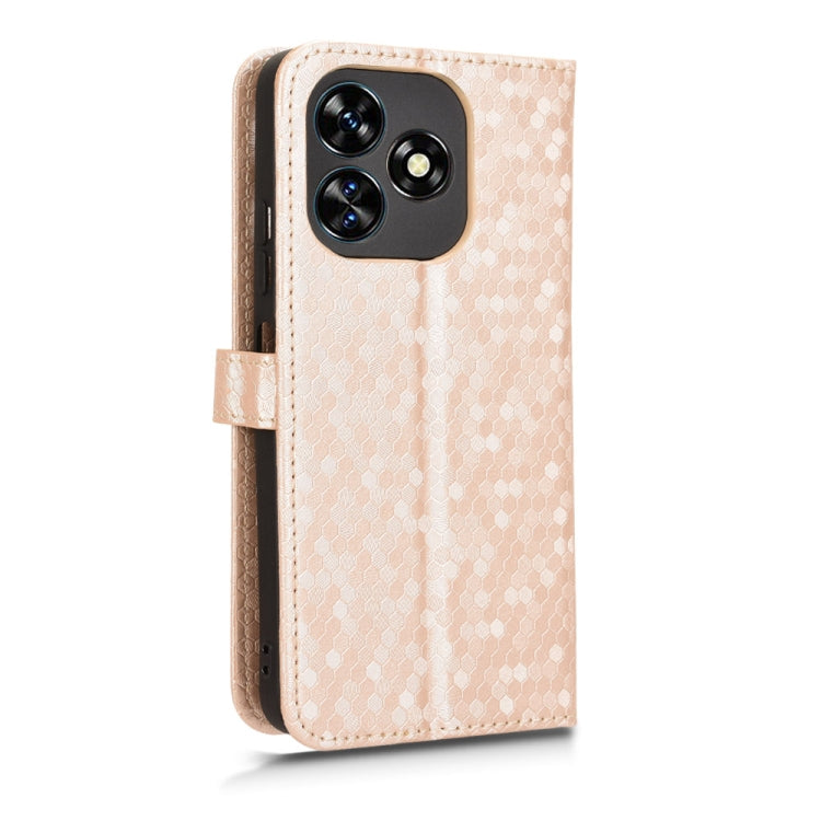 For Oukitel C51 Honeycomb Dot Texture Leather Phone Case