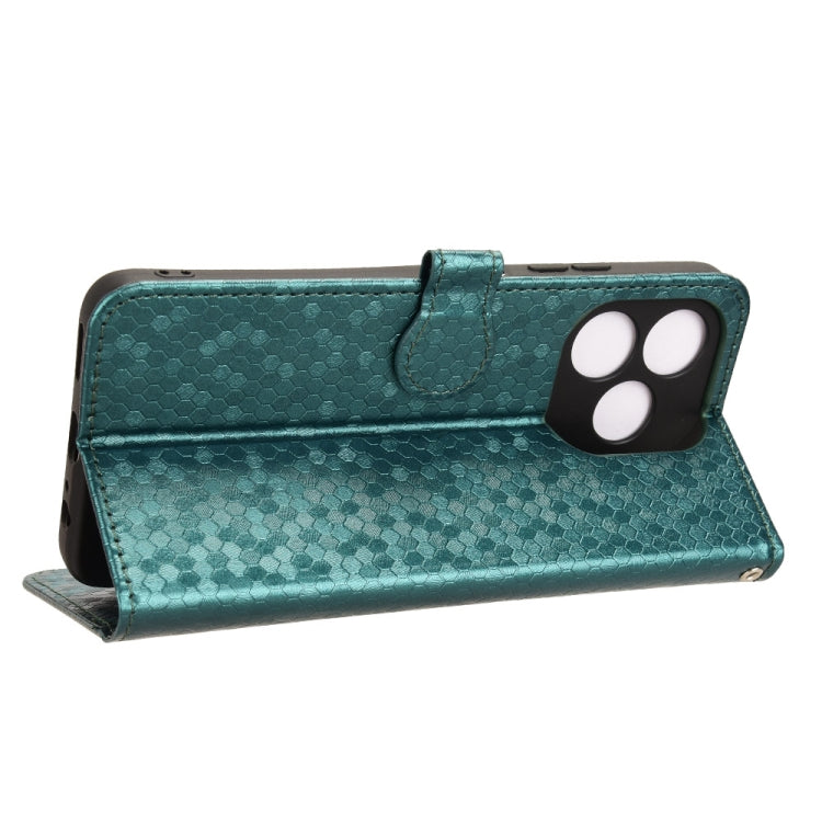 For Oukitel C51 Honeycomb Dot Texture Leather Phone Case