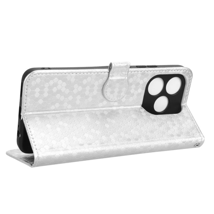 For Oukitel C51 Honeycomb Dot Texture Leather Phone Case