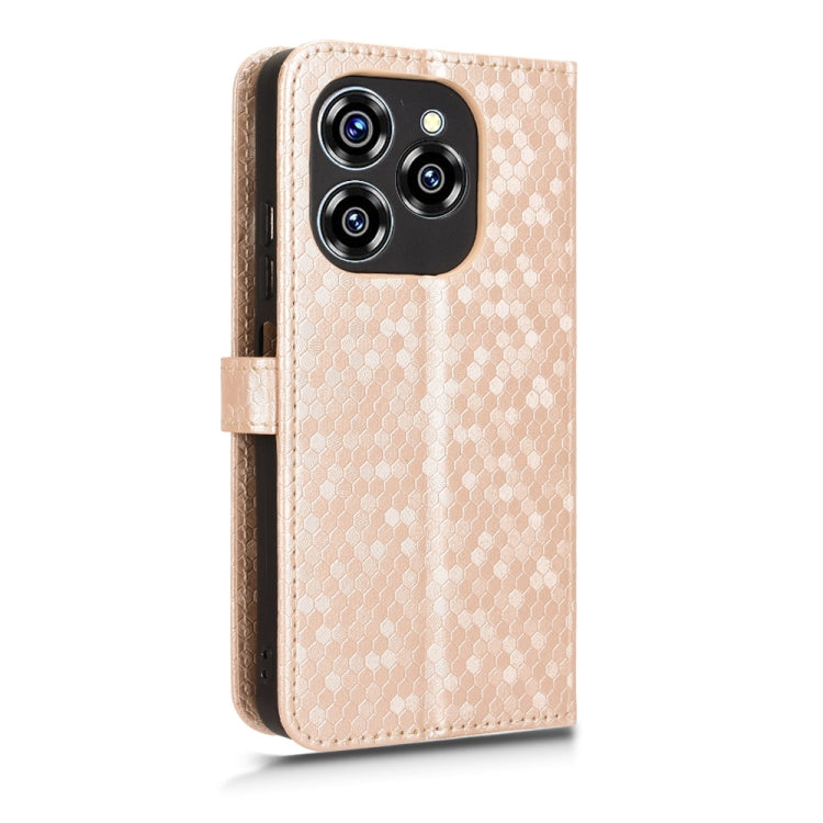 For Oukitel C50 Honeycomb Dot Texture Leather Phone Case