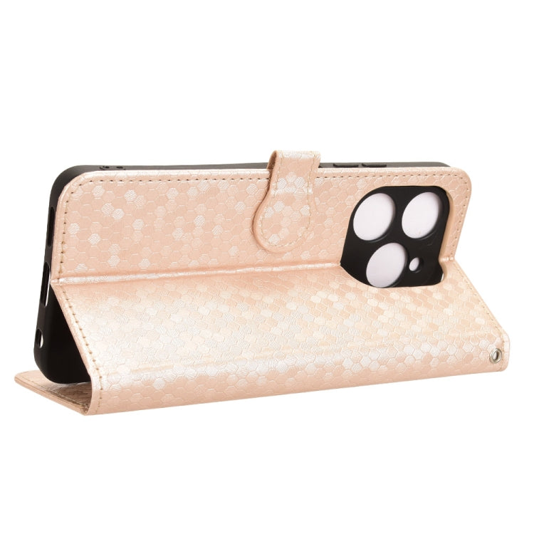 For Oukitel C50 Honeycomb Dot Texture Leather Phone Case