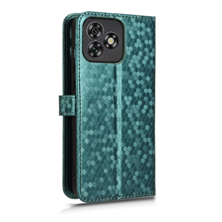 For Oukitel C53 Honeycomb Dot Texture Leather Phone Case