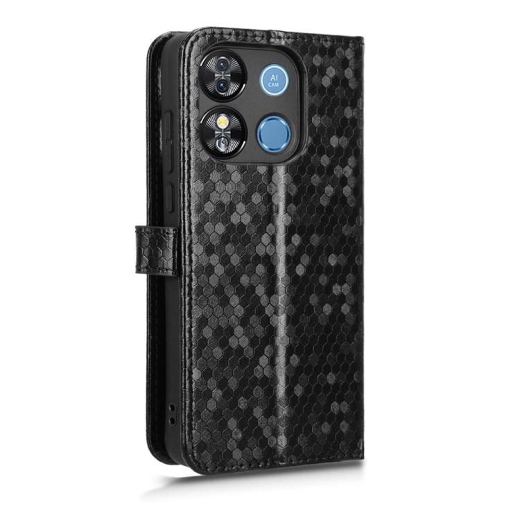For Oukitel C57S Honeycomb Dot Texture Leather Phone Case