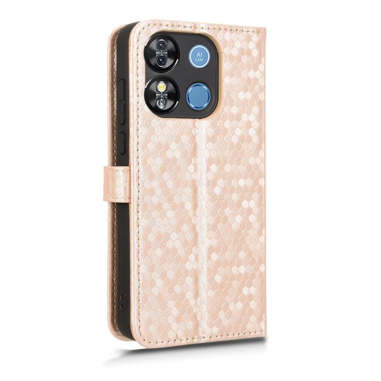 For Oukitel C57S Honeycomb Dot Texture Leather Phone Case