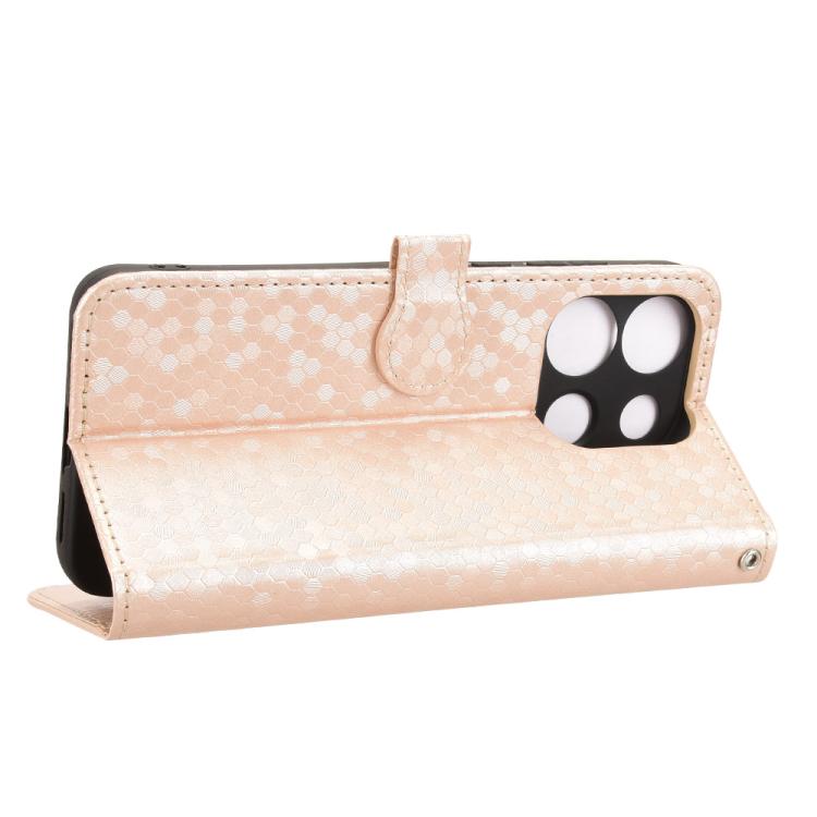 For Oukitel C57S Honeycomb Dot Texture Leather Phone Case