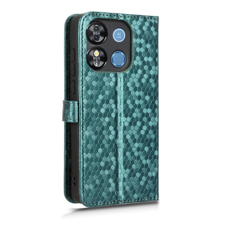 For Oukitel C57S Honeycomb Dot Texture Leather Phone Case