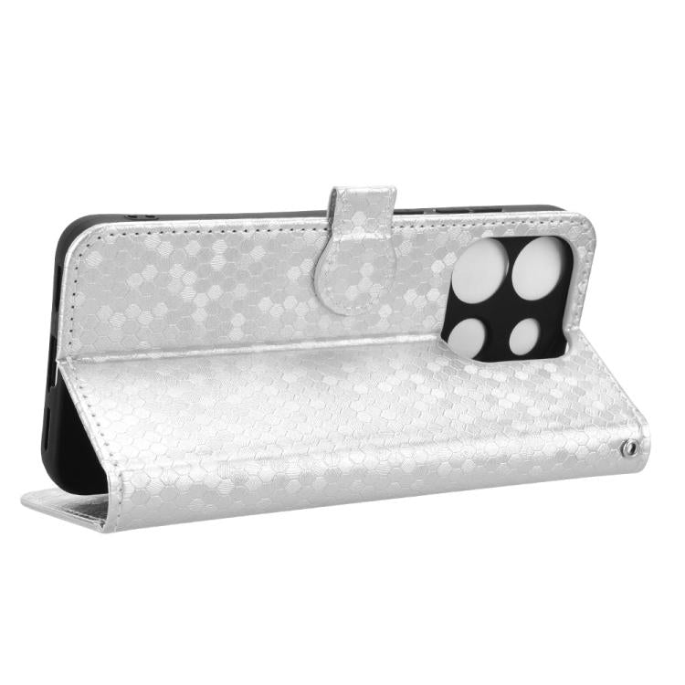 For Oukitel C57S Honeycomb Dot Texture Leather Phone Case