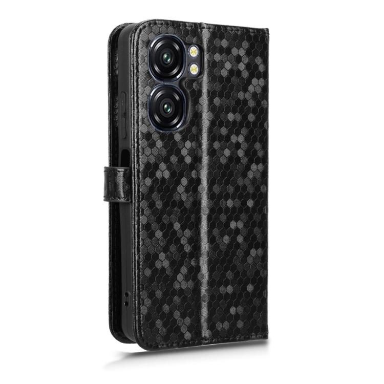 For Oukitel C58 / C58 Pro Honeycomb Dot Texture Leather Phone Case