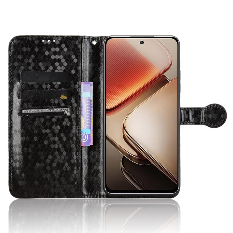 For Oukitel C58 / C58 Pro Honeycomb Dot Texture Leather Phone Case