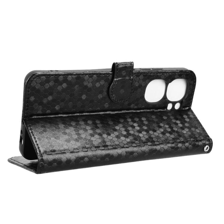 For Oukitel C58 / C58 Pro Honeycomb Dot Texture Leather Phone Case