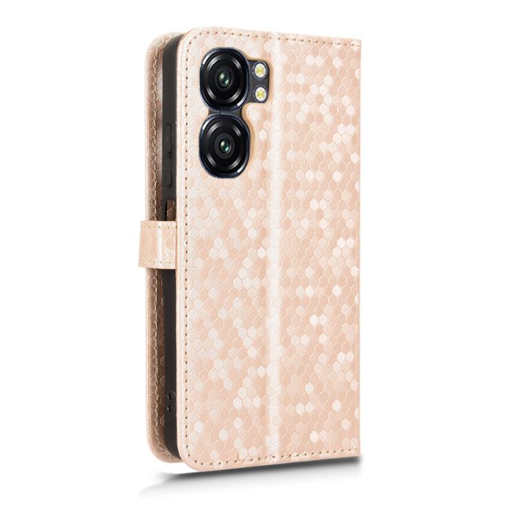 For Oukitel C58 / C58 Pro Honeycomb Dot Texture Leather Phone Case