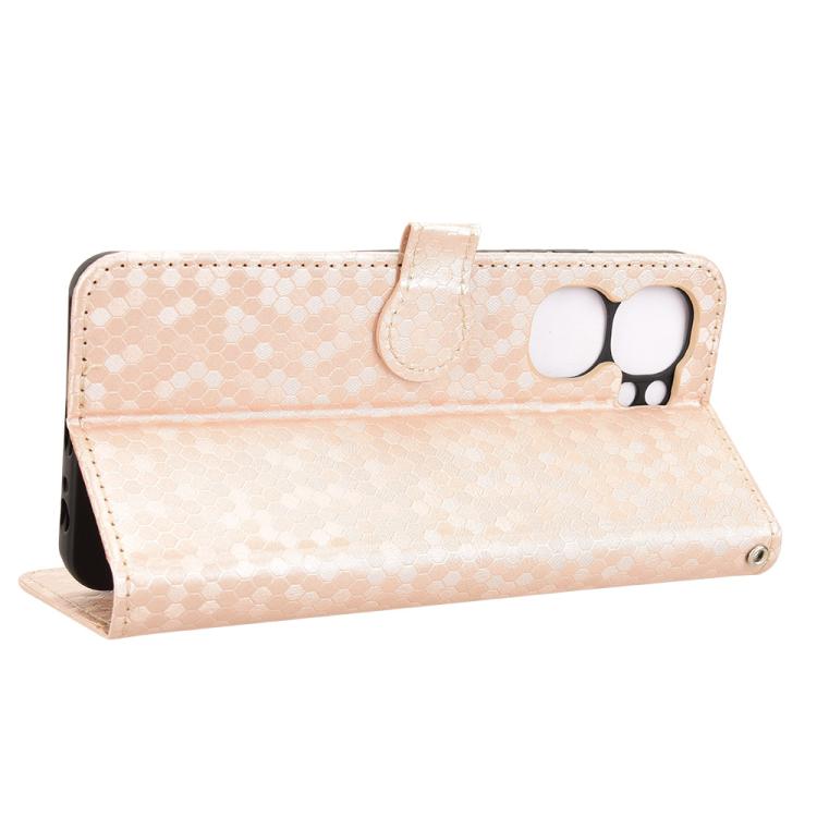 For Oukitel C58 / C58 Pro Honeycomb Dot Texture Leather Phone Case