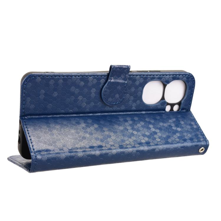 For Oukitel C58 / C58 Pro Honeycomb Dot Texture Leather Phone Case