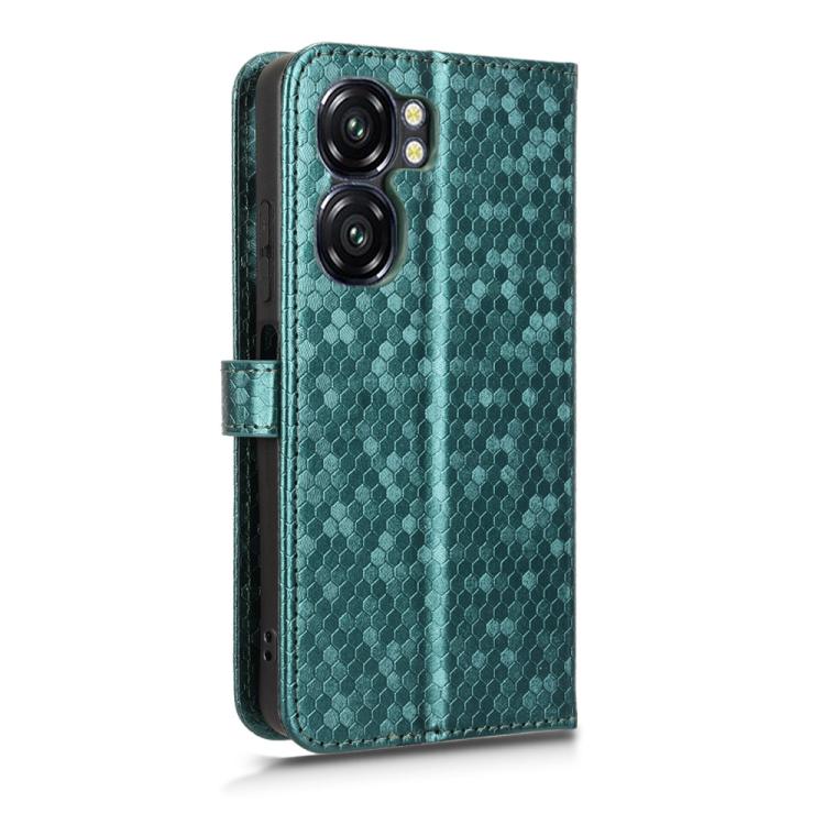 For Oukitel C58 / C58 Pro Honeycomb Dot Texture Leather Phone Case