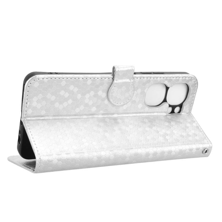 For Oukitel C58 / C58 Pro Honeycomb Dot Texture Leather Phone Case