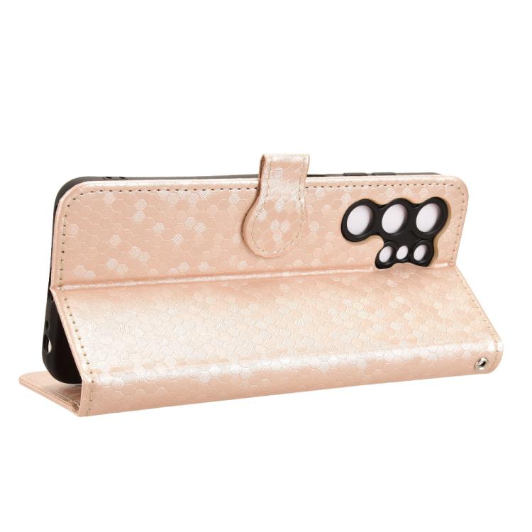 For Oukitel C1 / C1 Pro Honeycomb Dot Texture Leather Phone Case