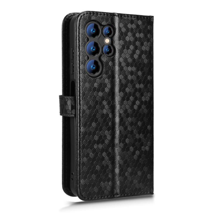 For Oukitel C61 / C61 Pro Honeycomb Dot Texture Leather Phone Case