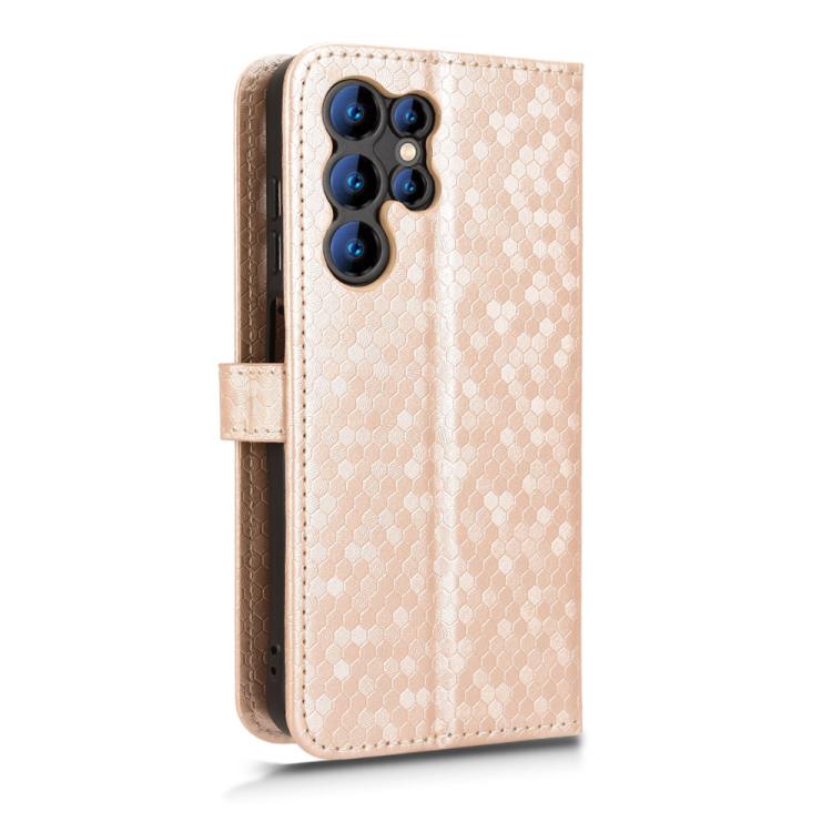For Oukitel C61 / C61 Pro Honeycomb Dot Texture Leather Phone Case