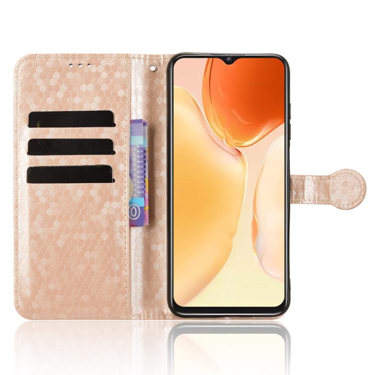 For Oukitel C61 / C61 Pro Honeycomb Dot Texture Leather Phone Case