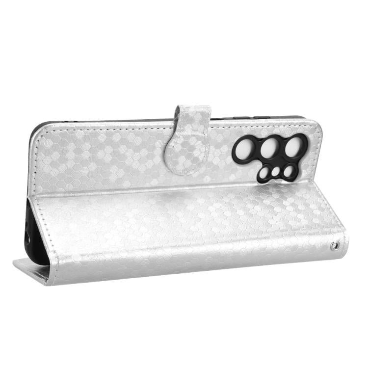 For Oukitel C61 / C61 Pro Honeycomb Dot Texture Leather Phone Case