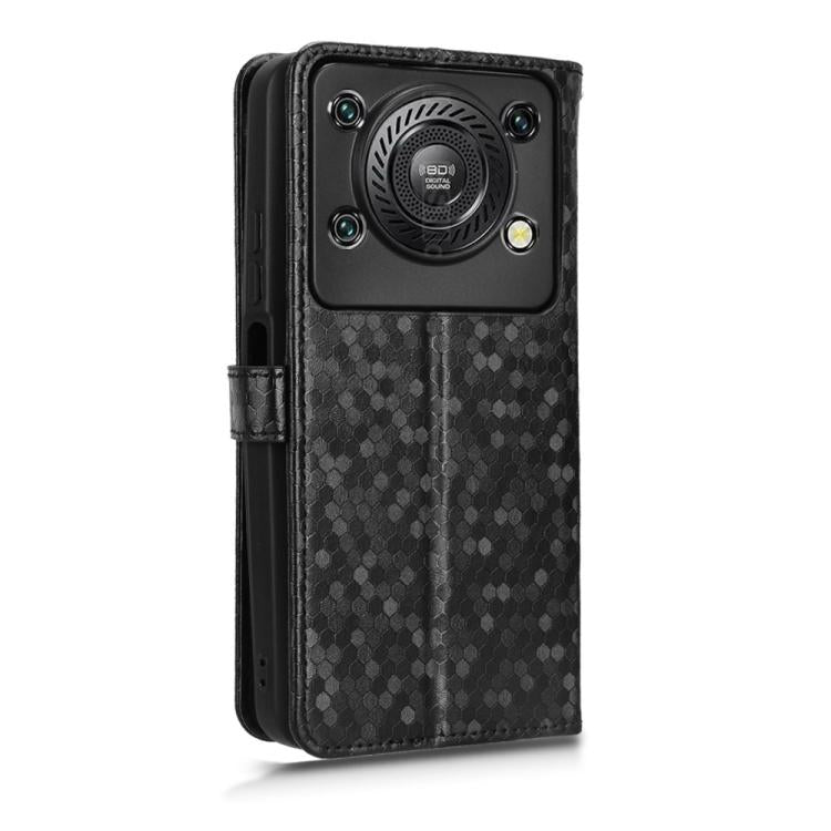 For Oukitel C60 / C60 Pro Honeycomb Dot Texture Leather Phone Case