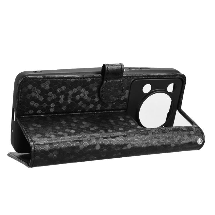 For Oukitel C60 / C60 Pro Honeycomb Dot Texture Leather Phone Case